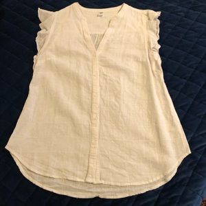 Flutter sleeve summer weight blouse